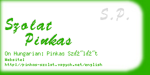 szolat pinkas business card